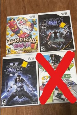 $10 ea Wii Games Warrioland shake it! Star Wars unleashed 2 & 1 games for wii console or wii u
