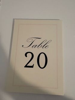 1-20 Table Numbers