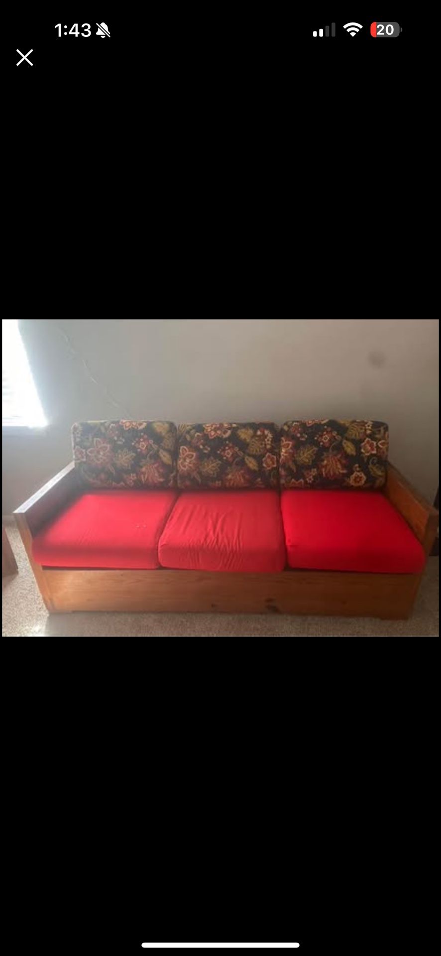 Wooden Living Room/Pull out bed Set