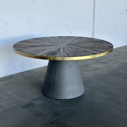 Brass And Wood Dining Table -Delivery Available