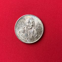 1977 Mexico Silver 100 Pesos 