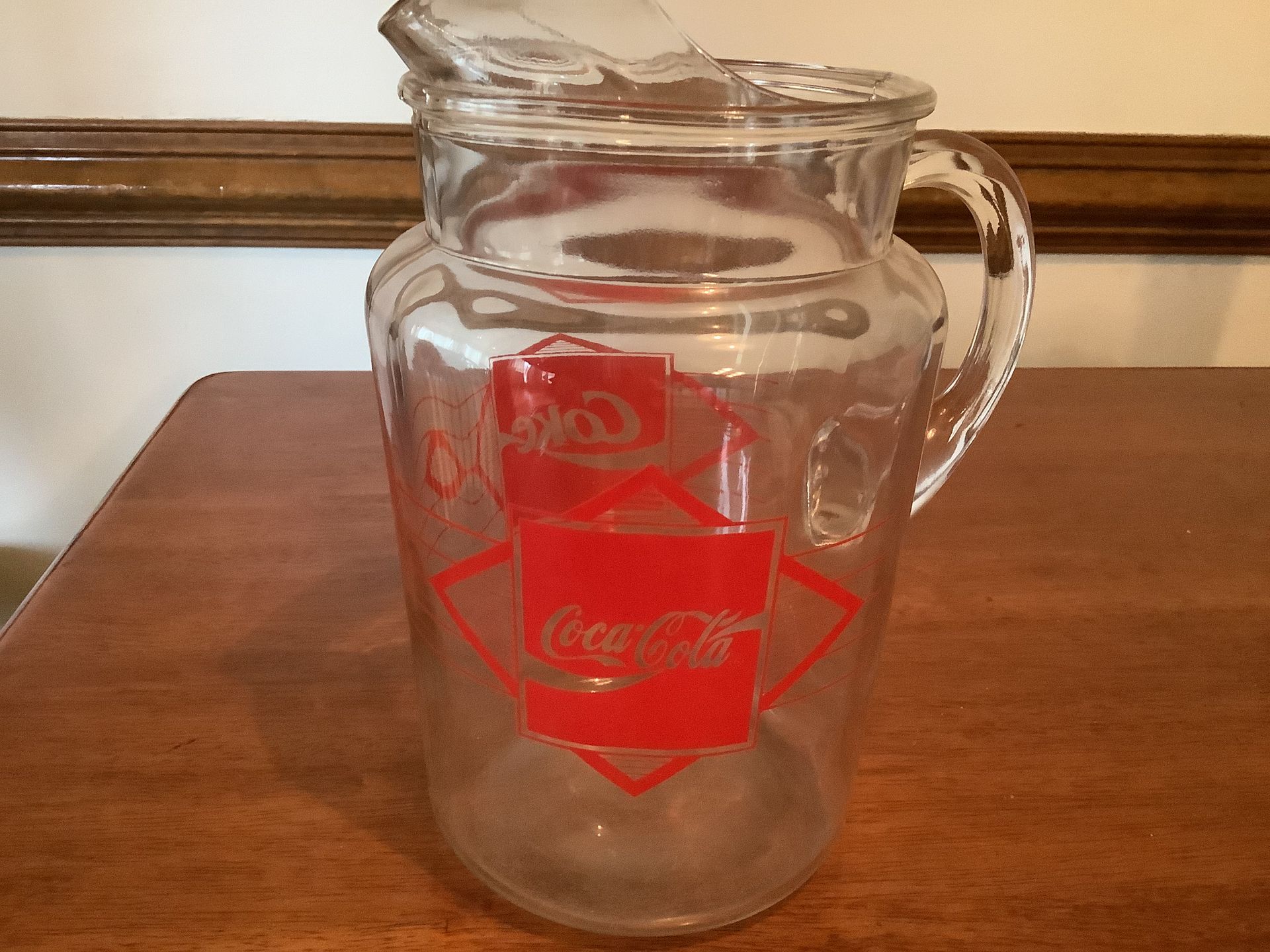 Vintage Coke glass pitcher
