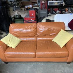 Two-Person Leather Couch