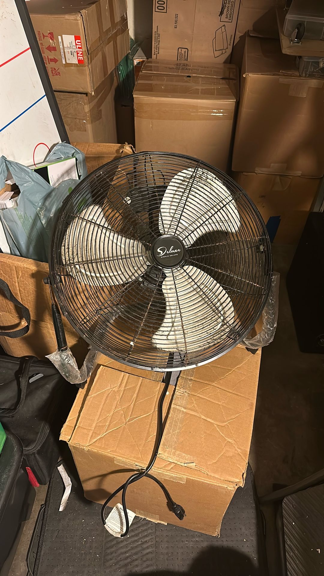 Simple Deluxe 12 In 3 Speed High Velocity Heavy Duty Metal Industrial Floor Fan