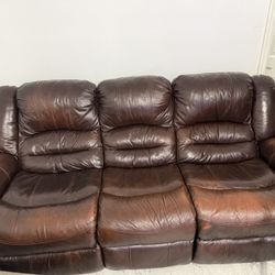 Leather Couch/recliner El Dorado