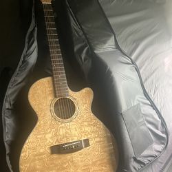 Mitchell MX430QAB Exotic Series Acoustic-Electric Guitar