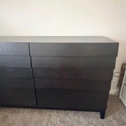 Dark Wood 6-Drawer Dresser 