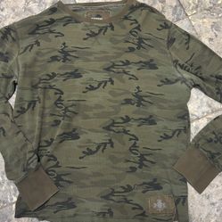 EXPRESS Mens Camo Thermal LS  Tee Shirt Size XL