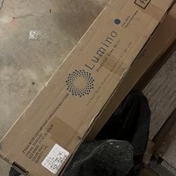 Lumino brand white wood contemporary cordless blind