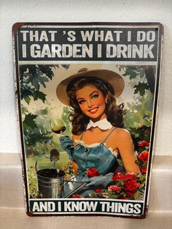 Vintage Style Gardening Humor Metal Sign