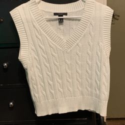 Forever 21 White Vest Size S 