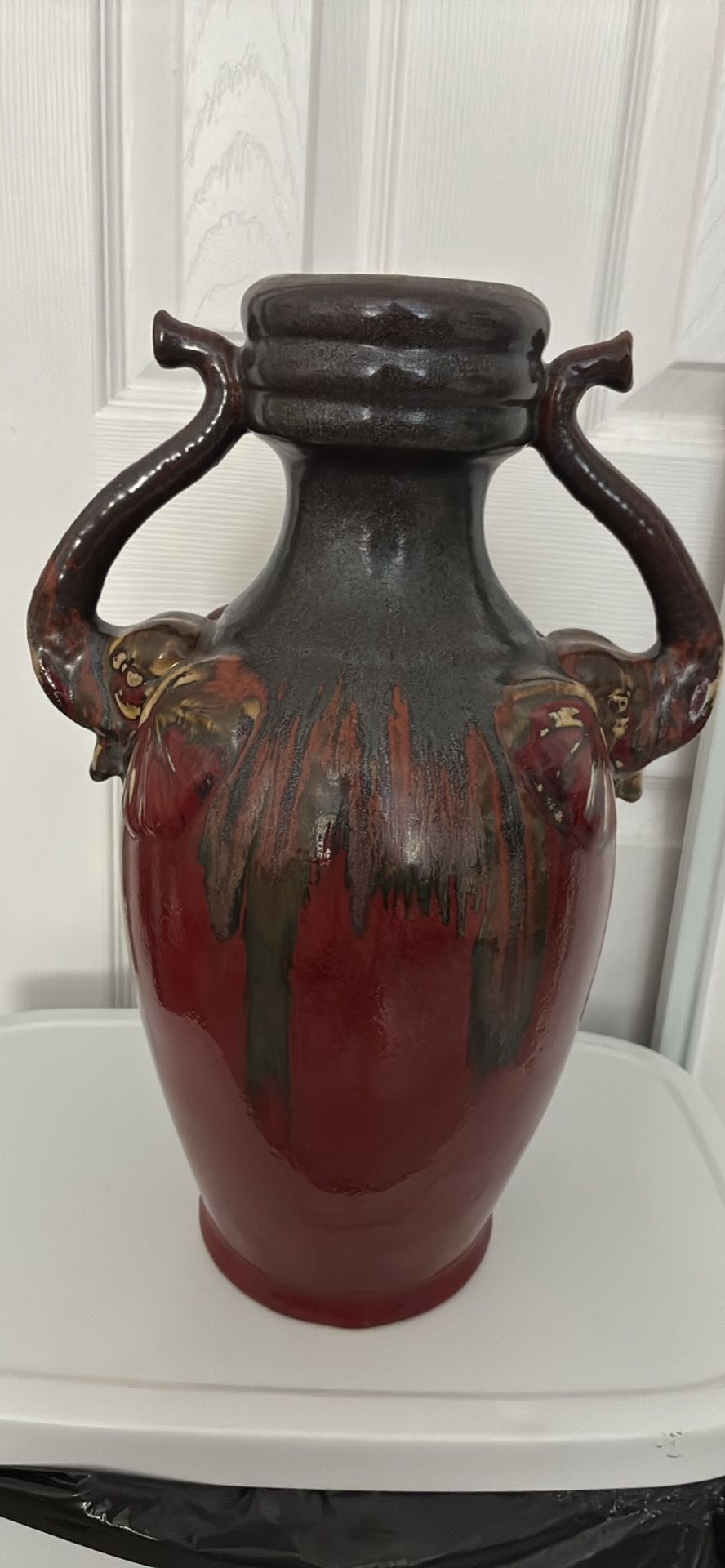 Red Elephant Vase