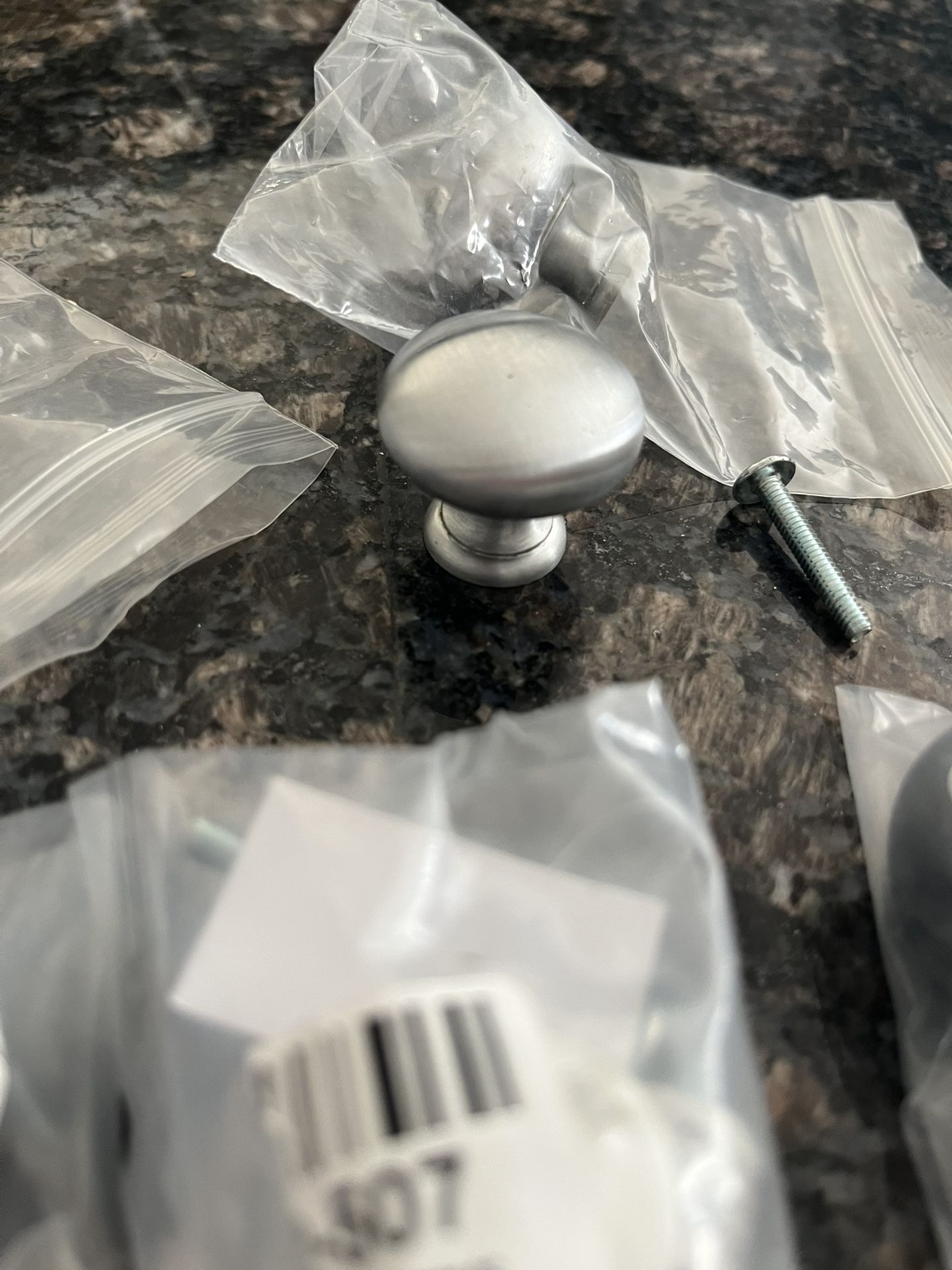 Brushed Stainless Steel Cabinet Knobs