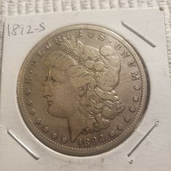 1892 S Morgan Silver One Dollar 