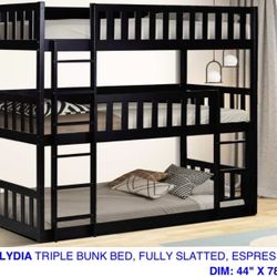 Triple Bunk Bed Twin Over Twin 