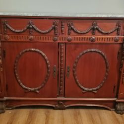 Antique Dresser With Key For Doors