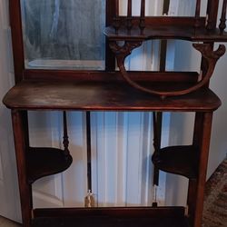 Antique Shelf With Mirror 