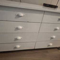 Dresser And Mirror Painted White Very Good Condition Hime Pet Free Home