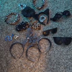 Assortment Of Hair  Accessories And Sunglasses 