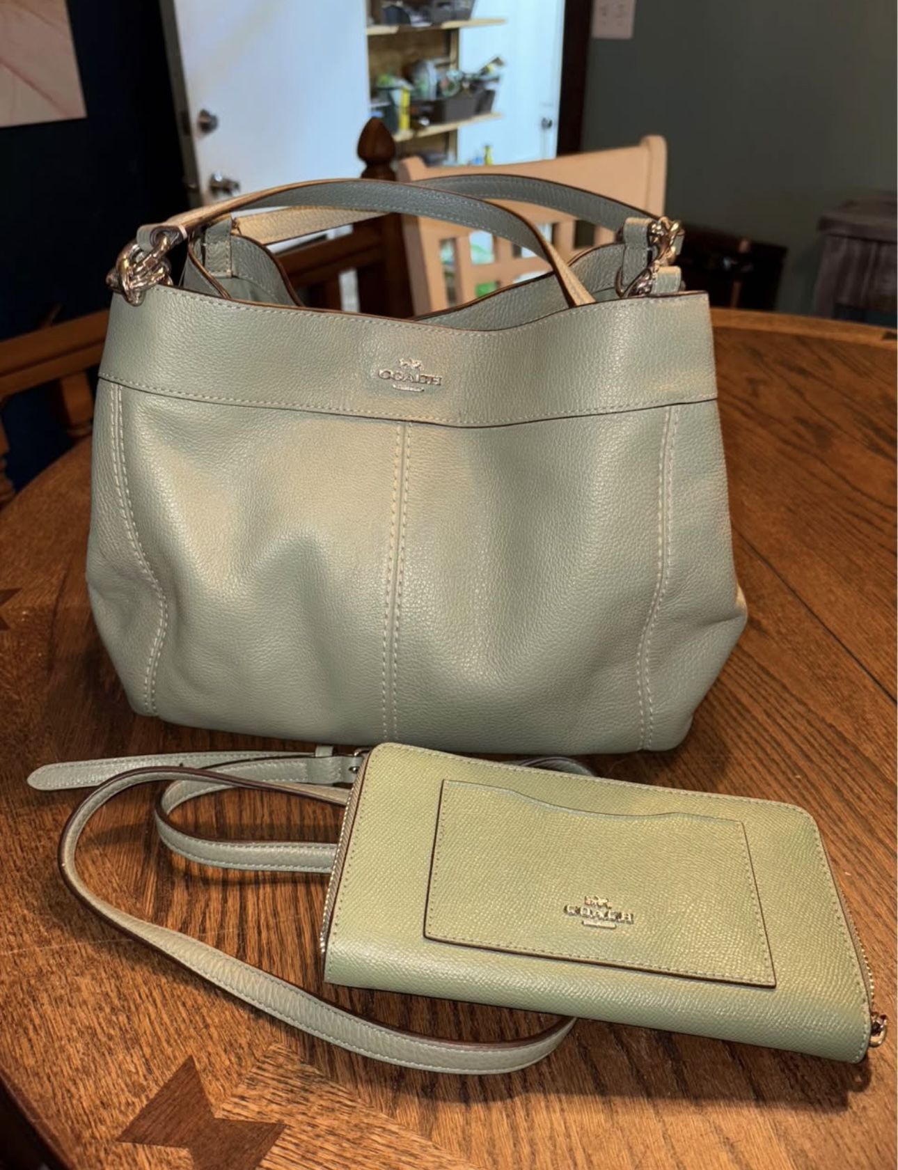 Coach Handbag And Matching Wallet