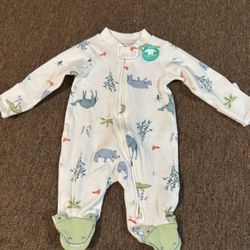 Baby Boy Onesie Sleeper 2 Way Zipper 