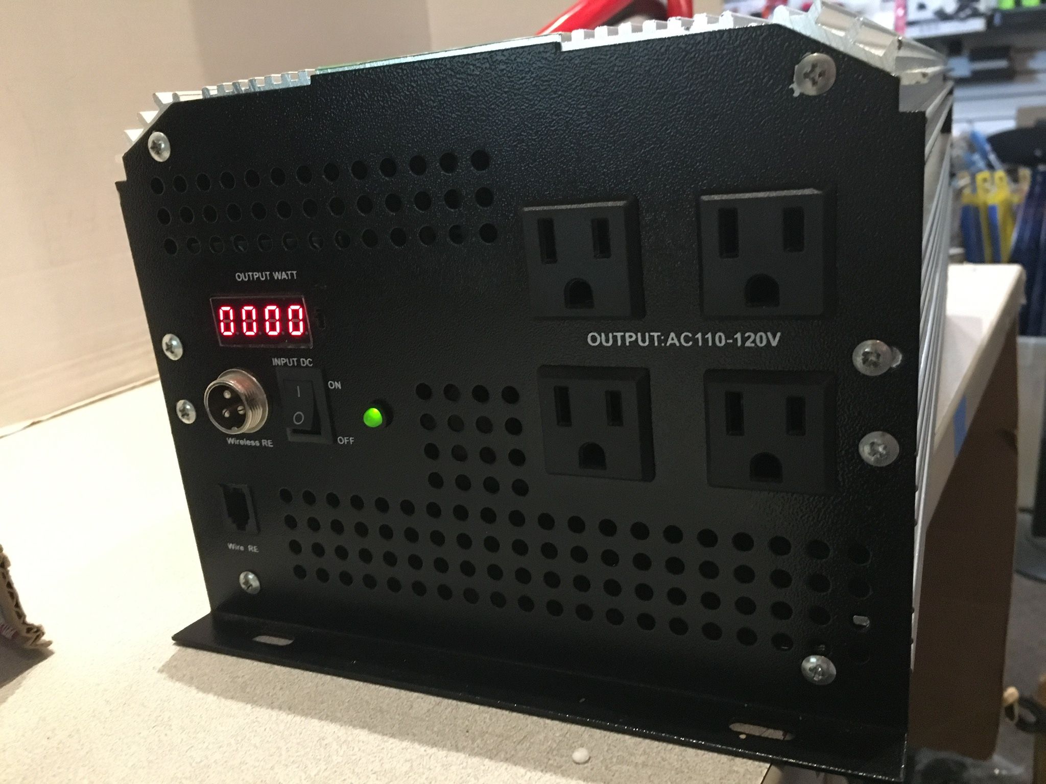 New 3000 Watt PURE SINE Power Inverter 6000 W Peak with cables 