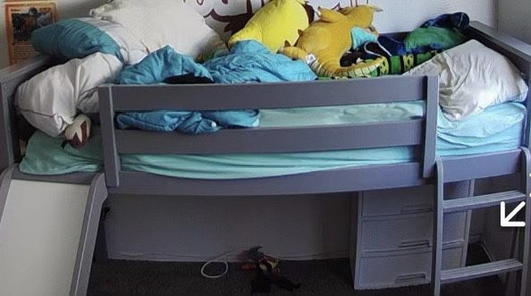 Grey Loft Twin Bed frame