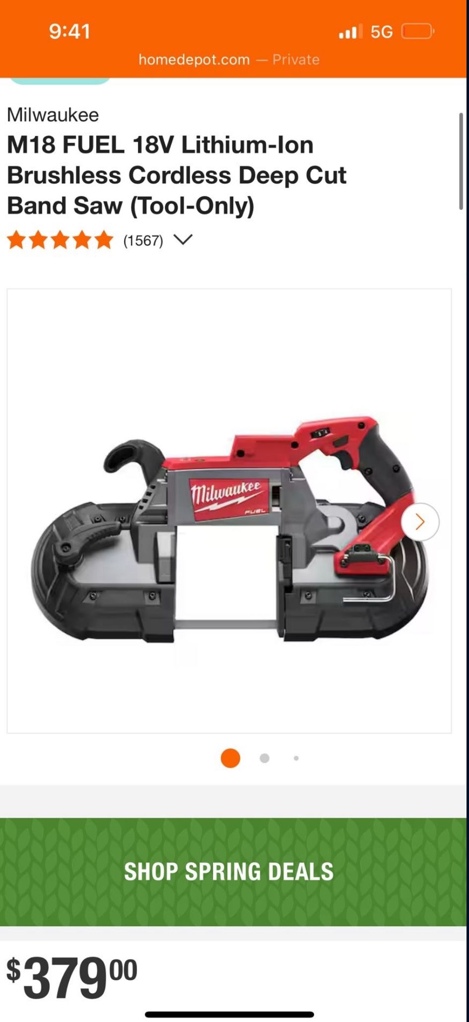 Milwaukee Band Saw New