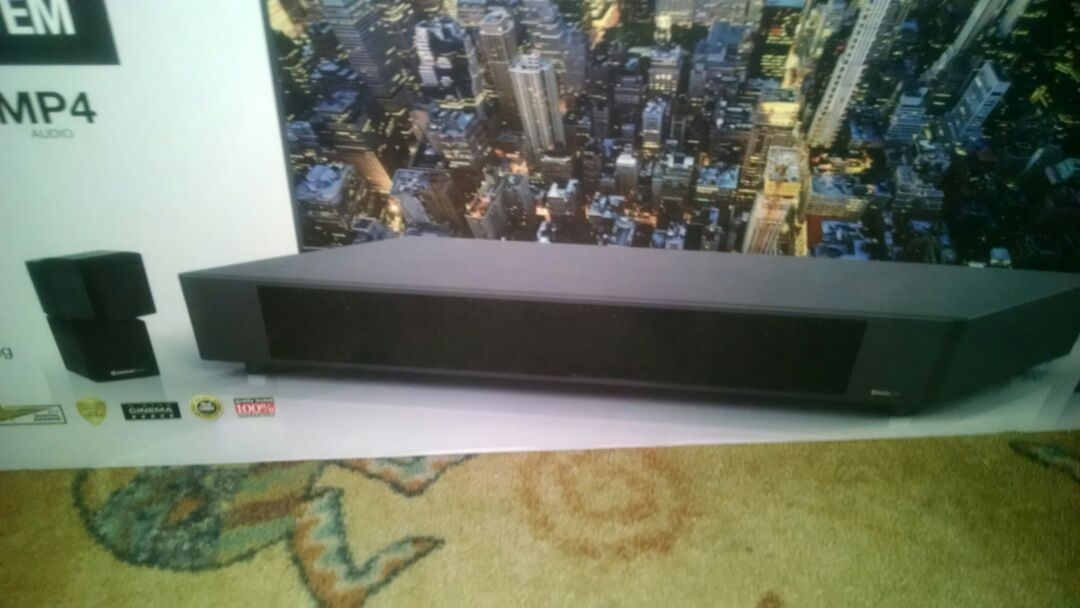 Home theatre system. 2000 w. 7.1. u need amp. Or receiver to hookup system