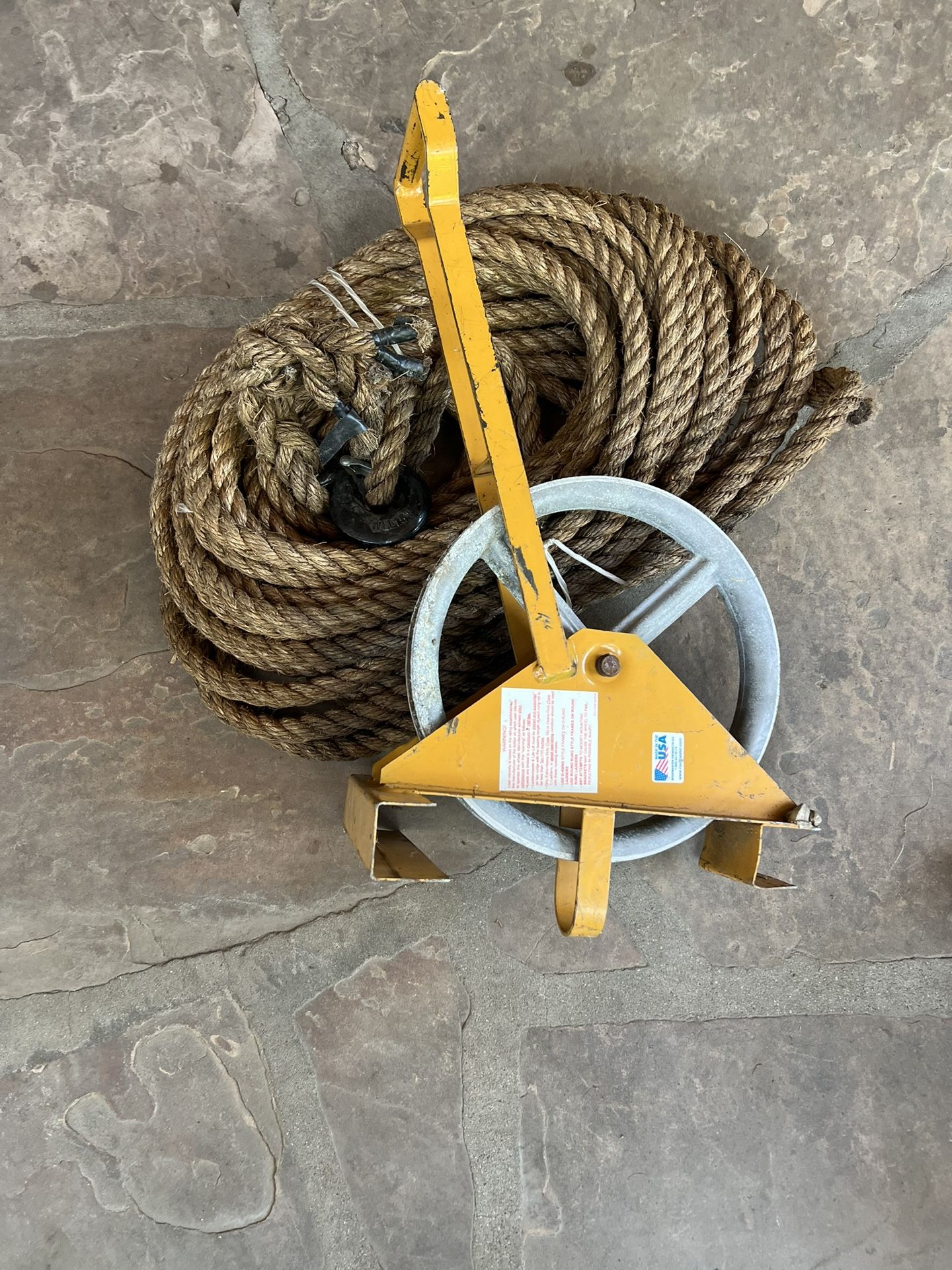 #1 Roofmaster Roofing Ladder Long Handle Hoisting Wheel With Rope
