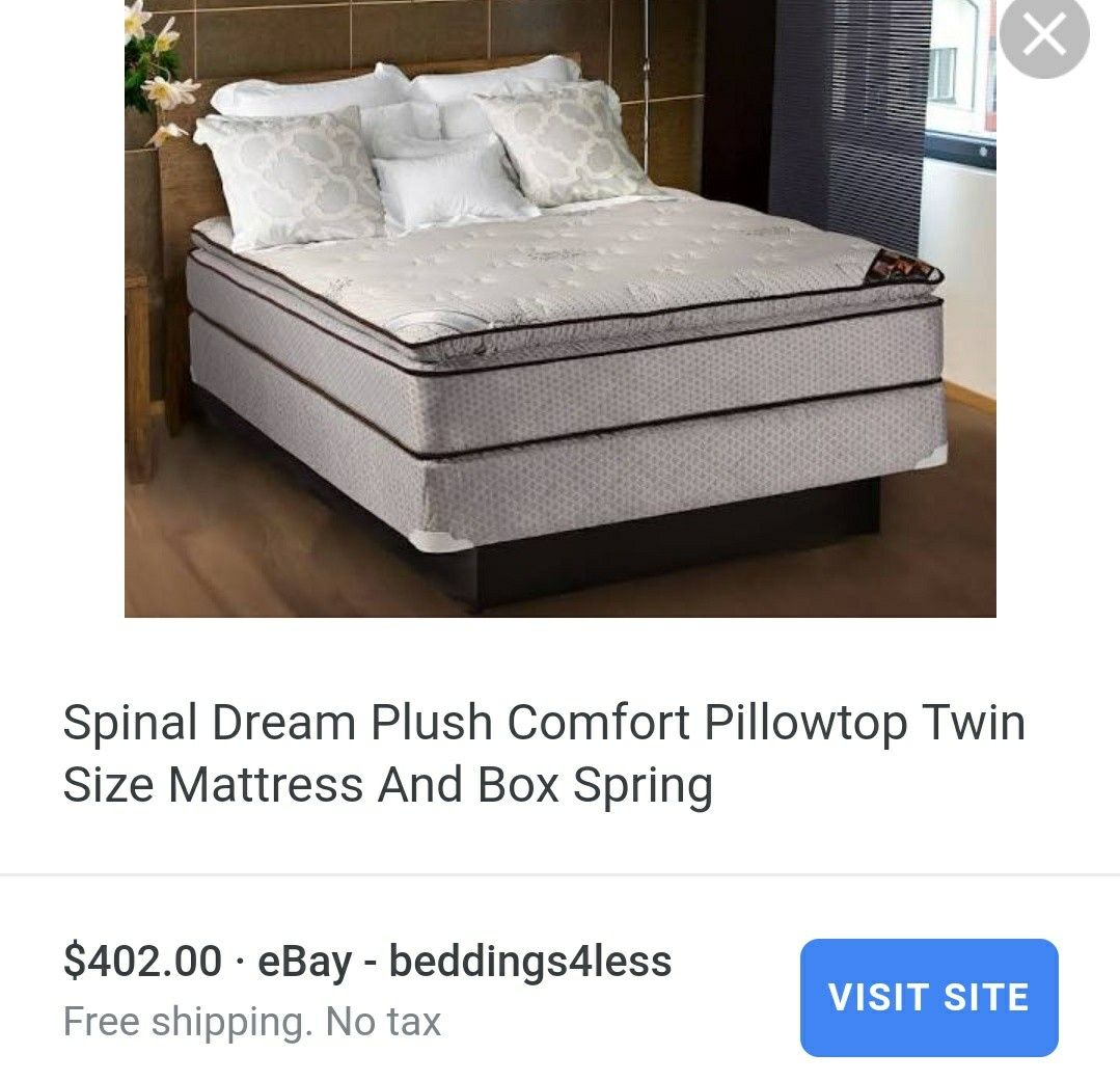 uDream more Aerial Pillowtop Twin Mattress and Box Spring Set