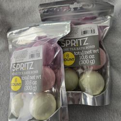 Rose Tea Bath Bomb Stocking Stuffers 2pack Of 6ea.