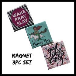 NIB Novelty 3Pc Magnet Set