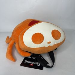 NEW Skelanimals Timmy Tarantula Spider Glows In The Dark Plush Orange Backpack
