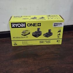 Ryobi 18 Vt Batters 4.0 2.0 And Charger Set New  