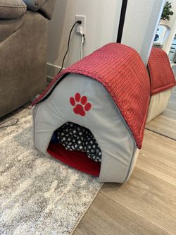 Dog House Bed - Red