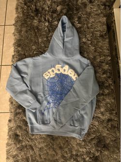 Sp5der sky blue hoodie