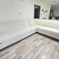 White Couch L Shape