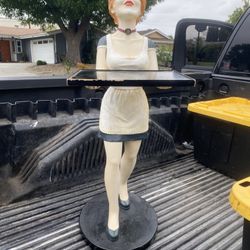 Bombay Company EMMA The French Maid Statue Side Table 35" Tall