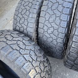 4 used tires Lt275 65r20  Toyo AT111 Open Country  $250.00  FIRM PRICE, FIRM PRICE 