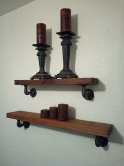 Rustic Farmhouse Industrial Shelves