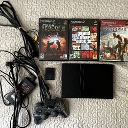PlayStation 2 Slim Sony Ps2 Console With Games Complete