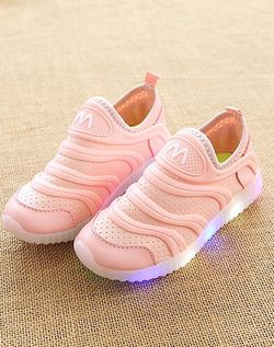 Pink caterpillar LED Light Up Sneakers