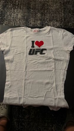 Women’s size Large vintage original I Love UFC Graphic T-Shirt White