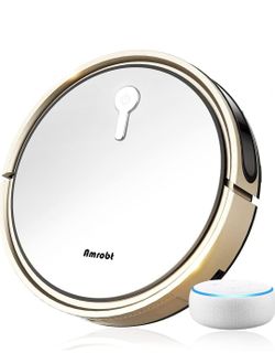 Gold & white vacuum cleaner robot
