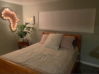 Queen - Solid Wood Sleigh Bed Frame
