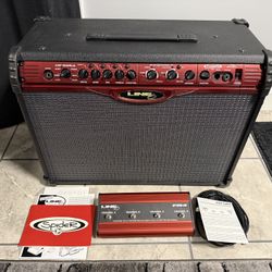 Line 6 Spider 210 Effects Amp, FB4 Pedal & Cover