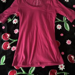 Pink Y2K Mid Sleeve Top