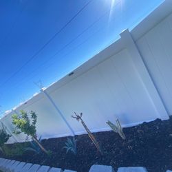 White Vinyl fence