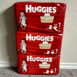 Huggies Little Snugglers Diapers Size 1, 3 Packs $20